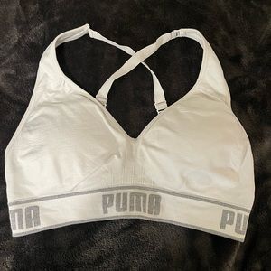 White Puma Sports Bra
